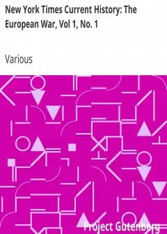 New York Times Current History. The European War, Vol 1, No. 1 . From The Beginning To Mar