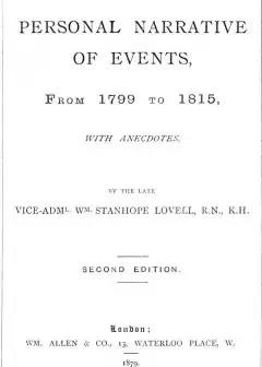 Personal Narrative Of Events, From 1799 To 1815