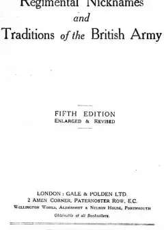 Regimental Nicknames And Traditions Of The British Army