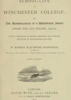 School-Life At Winchester College