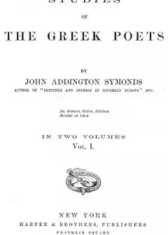 Studies Of The Greek Poets (Vol 1 Of 2)