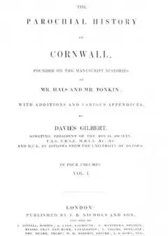 The Parochial History Of Cornwall, Volume 1 (Of 4)