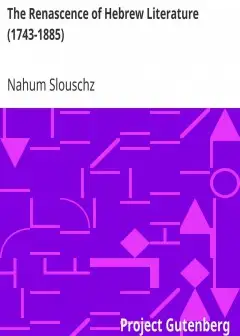 The Renascence Of Hebrew Literature (1743-1885)