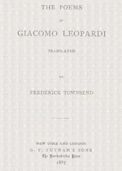 The Poems Of Giacomo Leopardi
