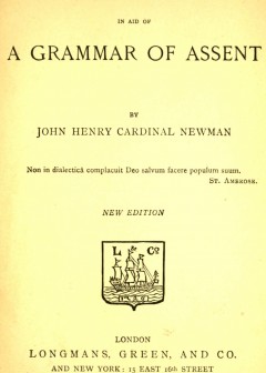 An Essay In Aid Of A Grammar Of Assent