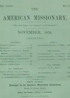 The American Missionary - Volume 32, No. 11, November, 1878
