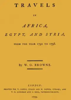 Travels In Africa, Egypt, And Syria, From The Year 1792 To 1798