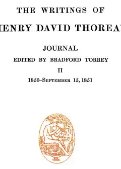 Journal 02, 1850-September 15, 1851 . The Writings Of Henry David Thoreau, Volume 08 (Of 2