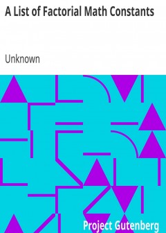 A List Of Factorial Math Constants