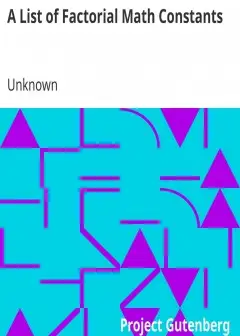 A List Of Factorial Math Constants