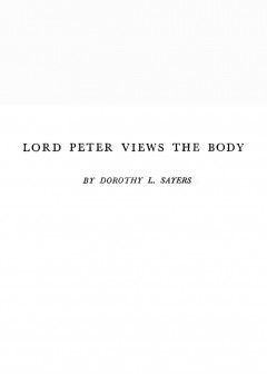 Lord Peter Views The Body