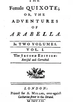 The Female Quixote; Or, The Adventures Of Arabella, V. 1-2