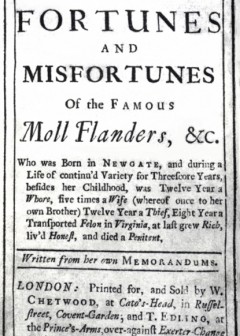 The Fortunes And Misfortunes Of The Famous Moll Flanders