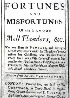 The Fortunes And Misfortunes Of The Famous Moll Flanders