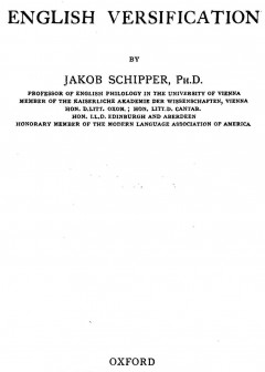 A History Of English Versification