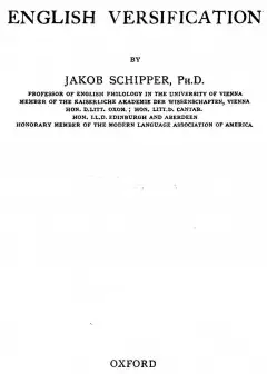 A History Of English Versification