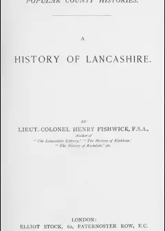 A History Of Lancashire