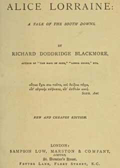 Alice Lorraine. A Tale Of The South Downs