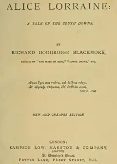 Alice Lorraine. A Tale Of The South Downs