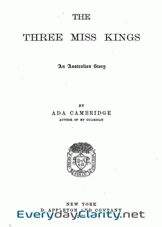 Book cover image The Three Miss Kings. An Australian Story