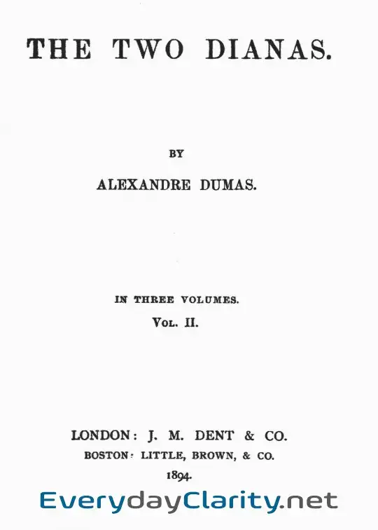 Book cover image The Two Dianas, Volume 2 (Of 3)