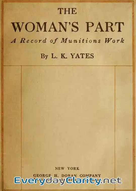 Book cover image The Woman’s Part. A Record Of Munitions Work