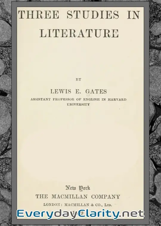 Book cover image Three Studies In Literature