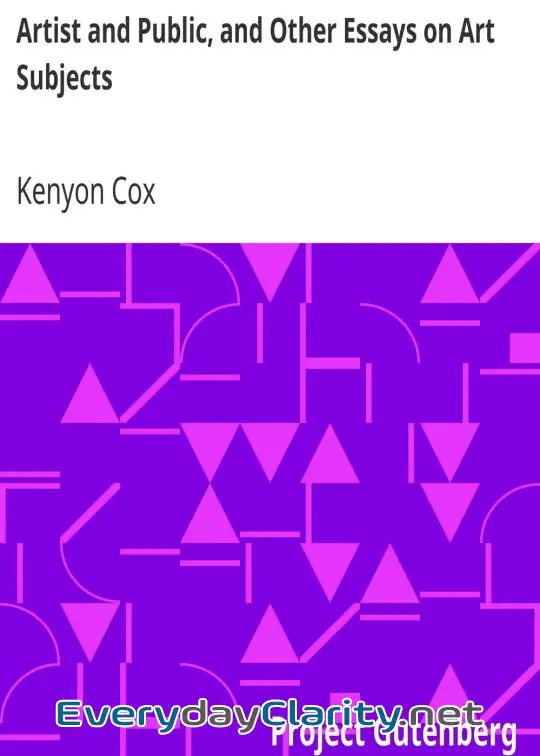 Book cover image Artist And Public, And Other Essays On Art Subjects