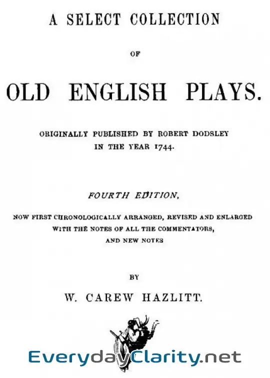 Book cover image A Select Collection Of Old English Plays, Volume 03
