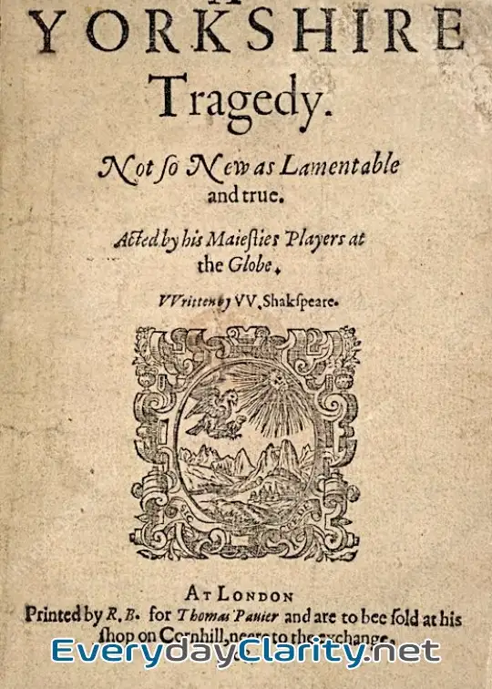 Book cover image A Yorkshire Tragedy