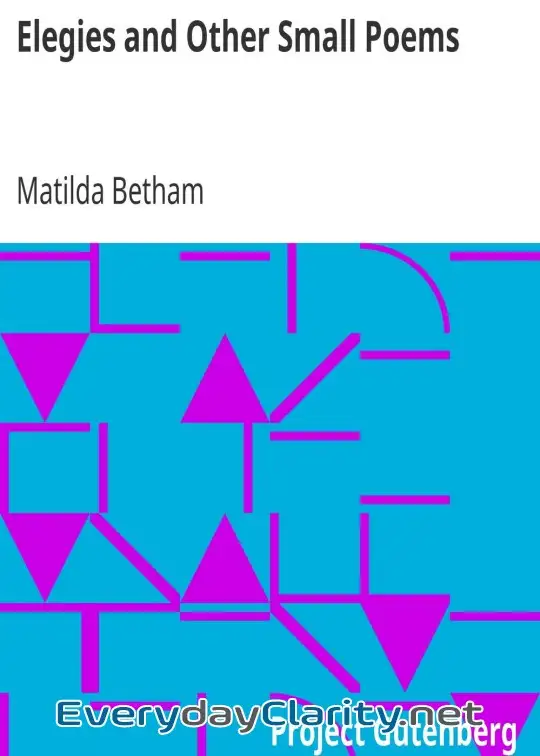 Book cover image Elegies And Other Small Poems
