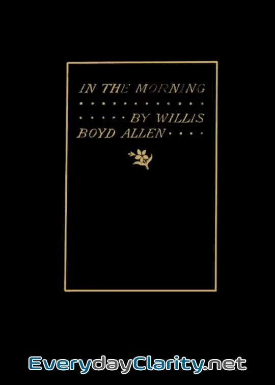 Book cover: In The Morning
