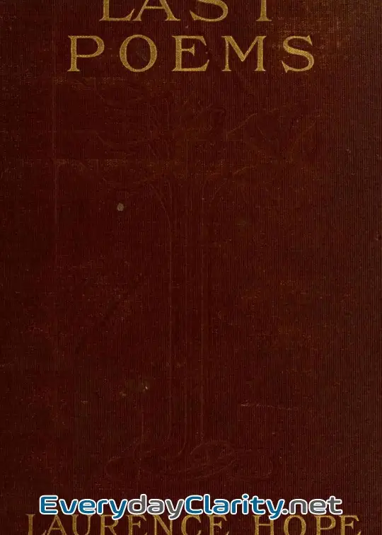 Book cover: Last Poems. Translations From The Book Of Indian Love