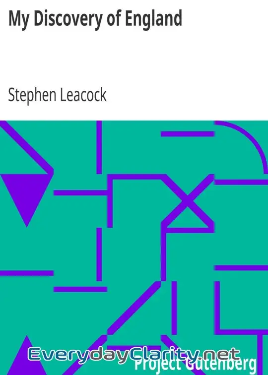 Book cover: My Discovery Of England