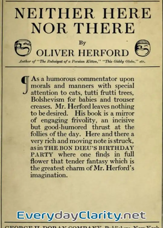 Book cover: Neither Here Nor There