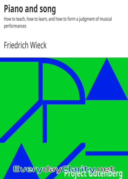 Book cover: Piano And Song