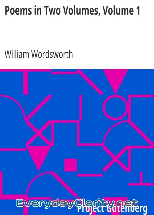 Book cover: Poems In Two Volumes, Volume 1
