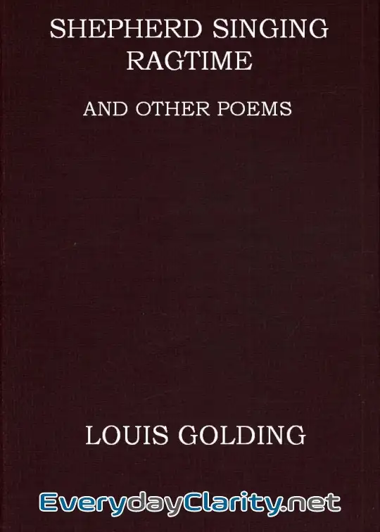 Book cover: Shepherd Singing Ragtime, And Other Poems