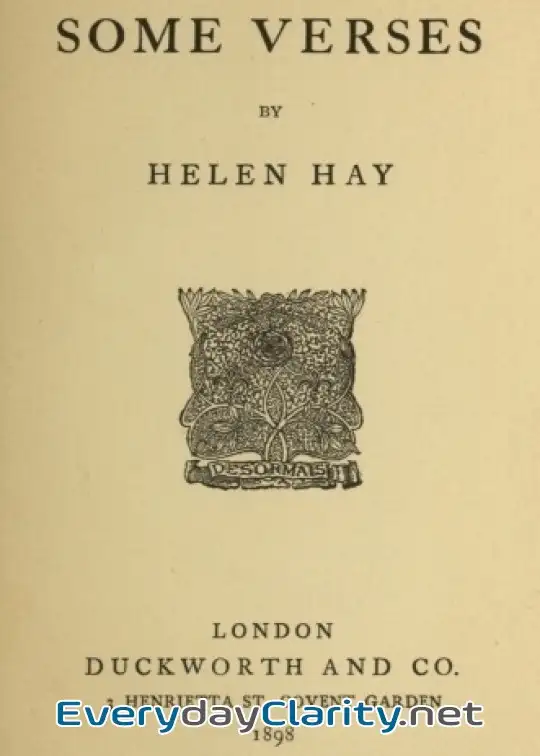 Book cover: Some Verses