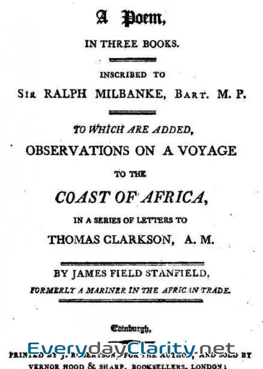 Book cover: The Guinea Voyage. A Poem In Three Books . To Which Are Added Observations On A Voyage To