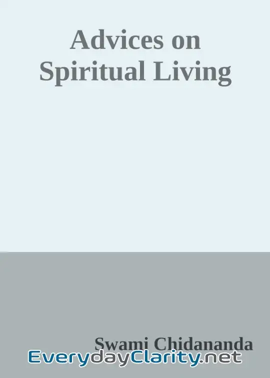Book cover: Advices On Spiritual Living