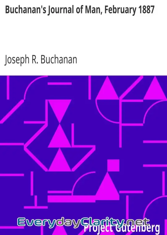 Book cover image Buchanan’s Journal Of Man, February 1887 . Volume 1, Number 1