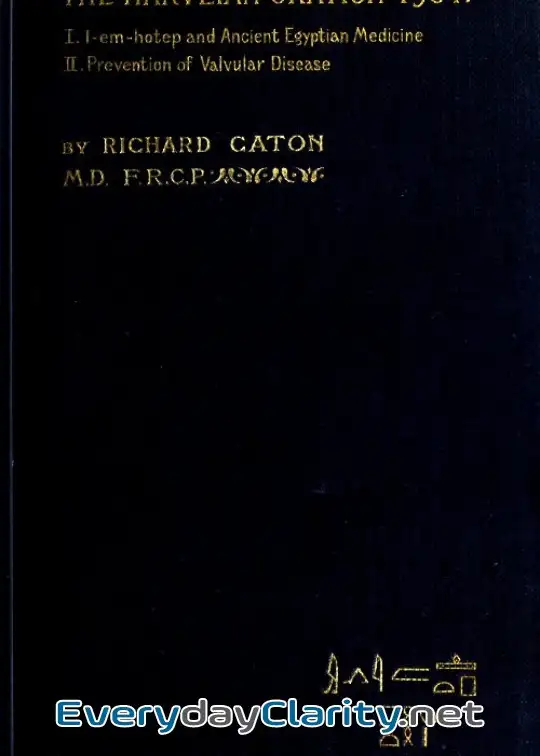Book cover image I-Em-Hotep And Ancient Egyptian Medicine. Ii. Prevention Of Valvular Disease . The Harveia