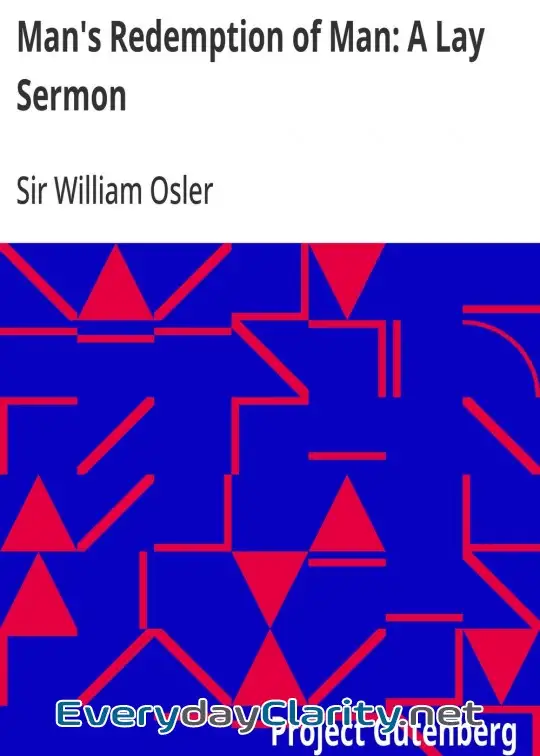 Book cover image Man’s Redemption Of Man. A Lay Sermon