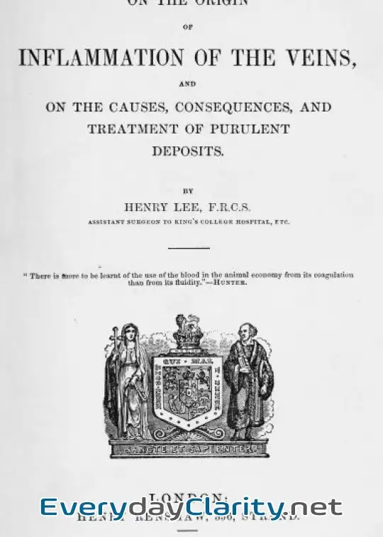Book cover image On The Origin Of Inflammation Of The Veins . And Of The Causes, Consequences, And Treatmen