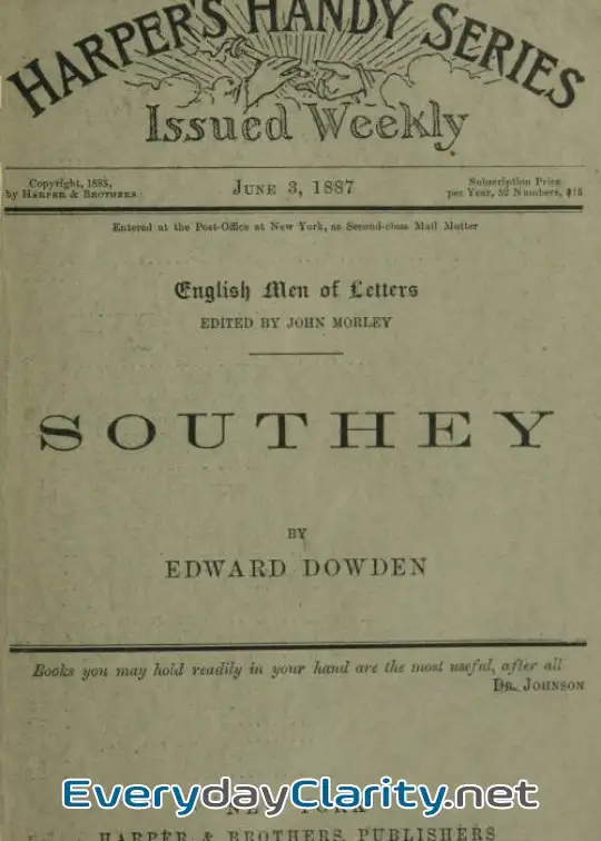 Book cover image Southey
