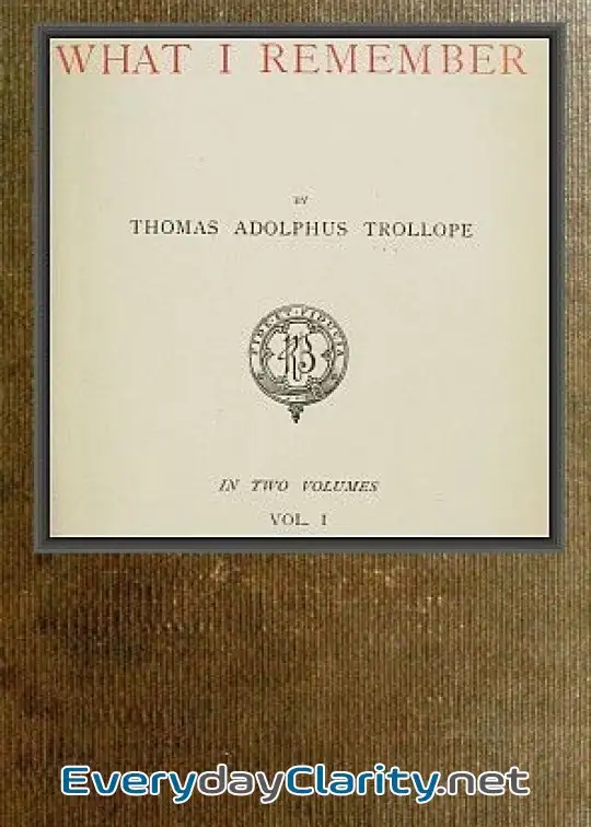 Book cover image What I Remember, Volume 1