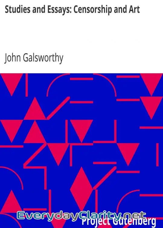 Book cover image Studies And Essays. Censorship And Art