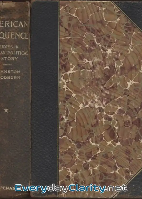 Book cover image American Eloquence, Volume 2 . Studies In American Political History (1896)