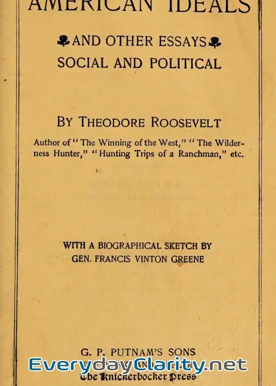 Book cover image American Ideals, And Other Essays, Social And Political